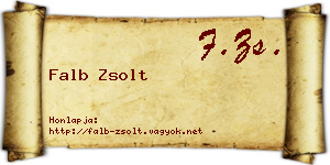 Falb Zsolt névjegykártya